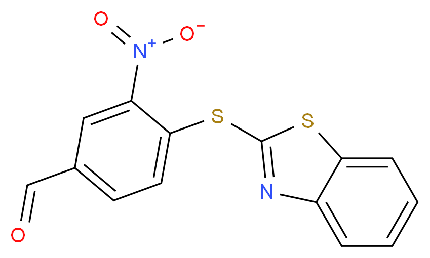 4-(Benzothiazol-2-ylsulfanyl)-3-nitro-benzaldehyde_Molecular_structure_CAS_)