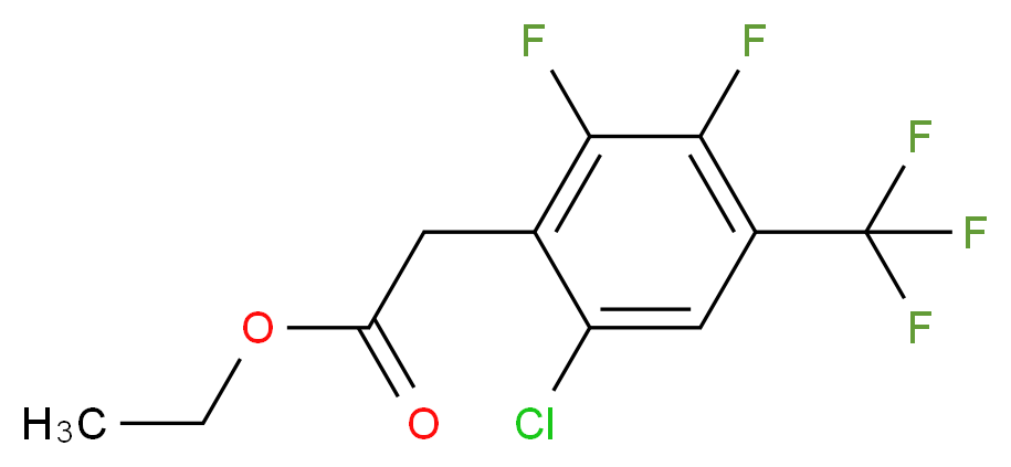 Ethyl 6-chloro-2,3-difluoro-4-(trifluoromethyl)phenylacetate 98%_Molecular_structure_CAS_)