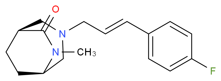(1S*,5R*)-3-[(2E)-3-(4-fluorophenyl)-2-propen-1-yl]-6-methyl-3,6-diazabicyclo[3.2.2]nonan-7-one_Molecular_structure_CAS_)