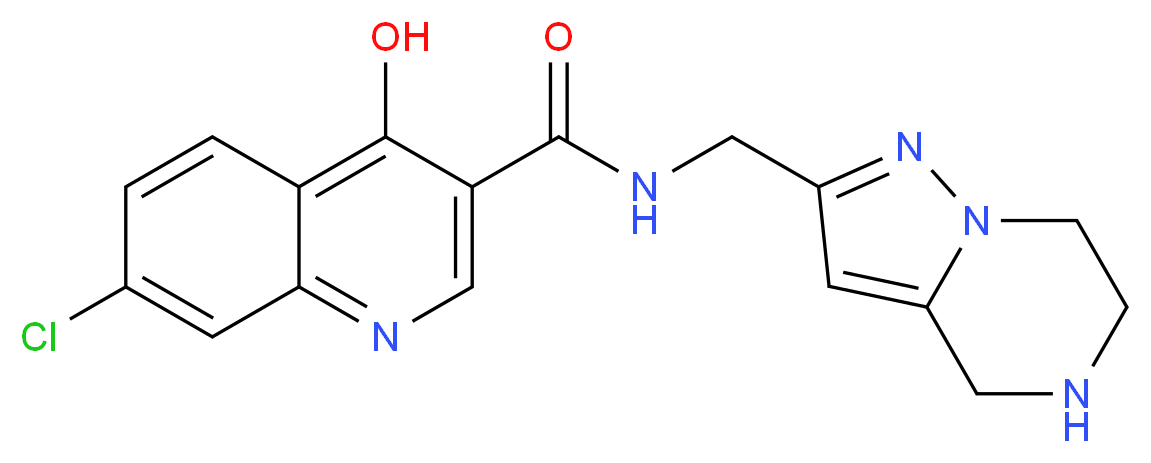 7-chloro-4-hydroxy-N-(4,5,6,7-tetrahydropyrazolo[1,5-a]pyrazin-2-ylmethyl)quinoline-3-carboxamide_Molecular_structure_CAS_)