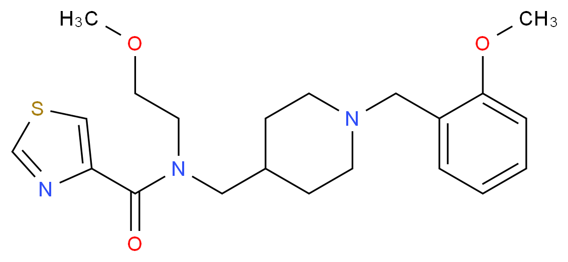 N-{[1-(2-methoxybenzyl)-4-piperidinyl]methyl}-N-(2-methoxyethyl)-1,3-thiazole-4-carboxamide_Molecular_structure_CAS_)