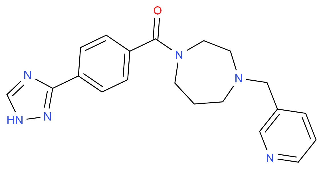 1-(3-pyridinylmethyl)-4-[4-(1H-1,2,4-triazol-3-yl)benzoyl]-1,4-diazepane_Molecular_structure_CAS_)