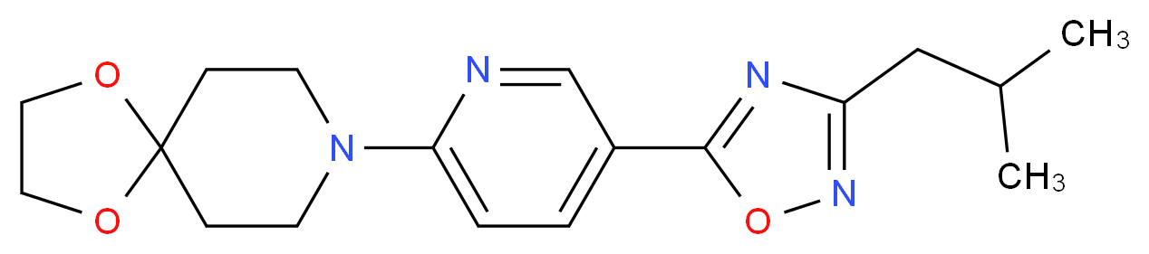 8-[5-(3-isobutyl-1,2,4-oxadiazol-5-yl)-2-pyridinyl]-1,4-dioxa-8-azaspiro[4.5]decane_Molecular_structure_CAS_)