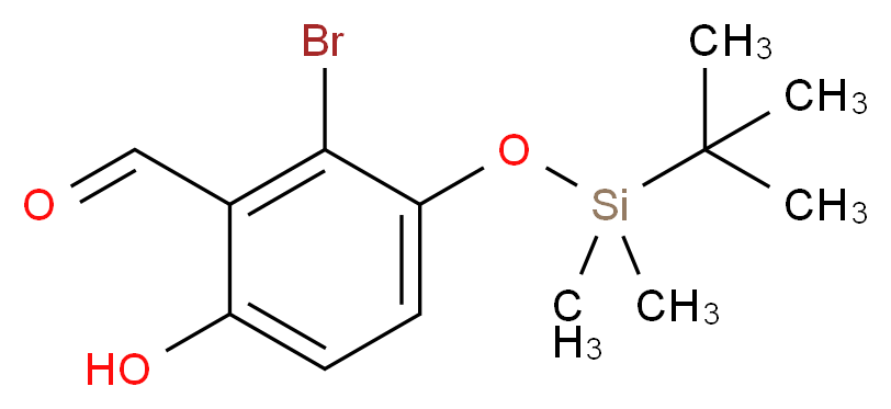 2-Bromo-3-{[tert-butyl(dimethyl)silyl]oxy}-6-hydroxybenzenecarbaldehyde_Molecular_structure_CAS_347840-64-6)