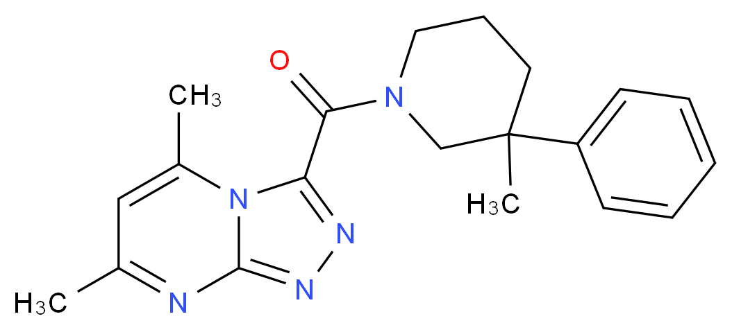 5,7-dimethyl-3-[(3-methyl-3-phenylpiperidin-1-yl)carbonyl][1,2,4]triazolo[4,3-a]pyrimidine_Molecular_structure_CAS_)