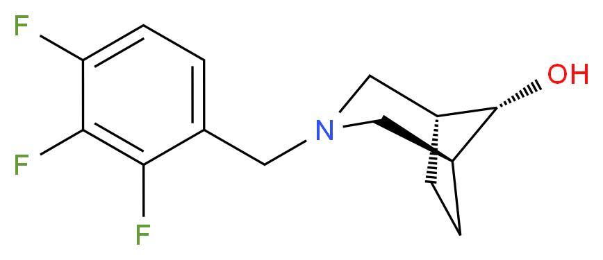 (8-syn)-3-(2,3,4-trifluorobenzyl)-3-azabicyclo[3.2.1]octan-8-ol_Molecular_structure_CAS_)