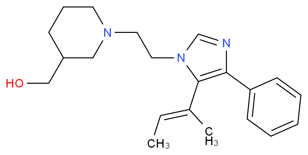 [1-(2-{5-[(1E)-1-methylprop-1-en-1-yl]-4-phenyl-1H-imidazol-1-yl}ethyl)piperidin-3-yl]methanol_Molecular_structure_CAS_)