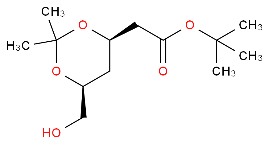 (4R,6S)-6-Hydroxymethyl-2,2-dimethyl-1,3-dioxane-4-acetic Acid 1,1-Dimethylethyl Ester_Molecular_structure_CAS_124655-09-0)