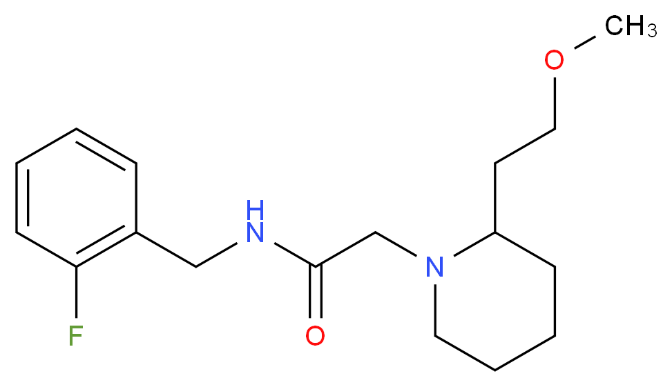 N-(2-fluorobenzyl)-2-[2-(2-methoxyethyl)piperidin-1-yl]acetamide_Molecular_structure_CAS_)