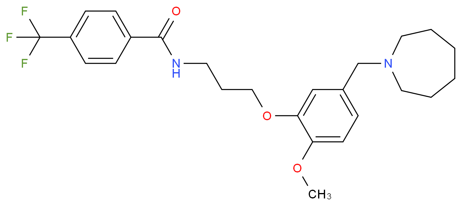 N-{3-[5-(1-azepanylmethyl)-2-methoxyphenoxy]propyl}-4-(trifluoromethyl)benzamide_Molecular_structure_CAS_)
