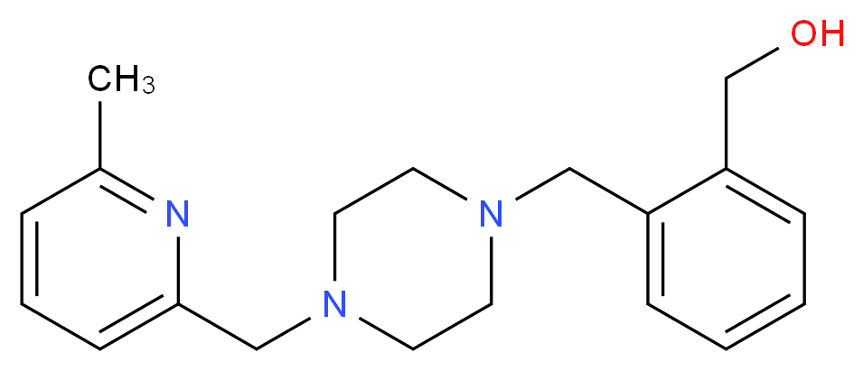 [2-({4-[(6-methylpyridin-2-yl)methyl]piperazin-1-yl}methyl)phenyl]methanol_Molecular_structure_CAS_)