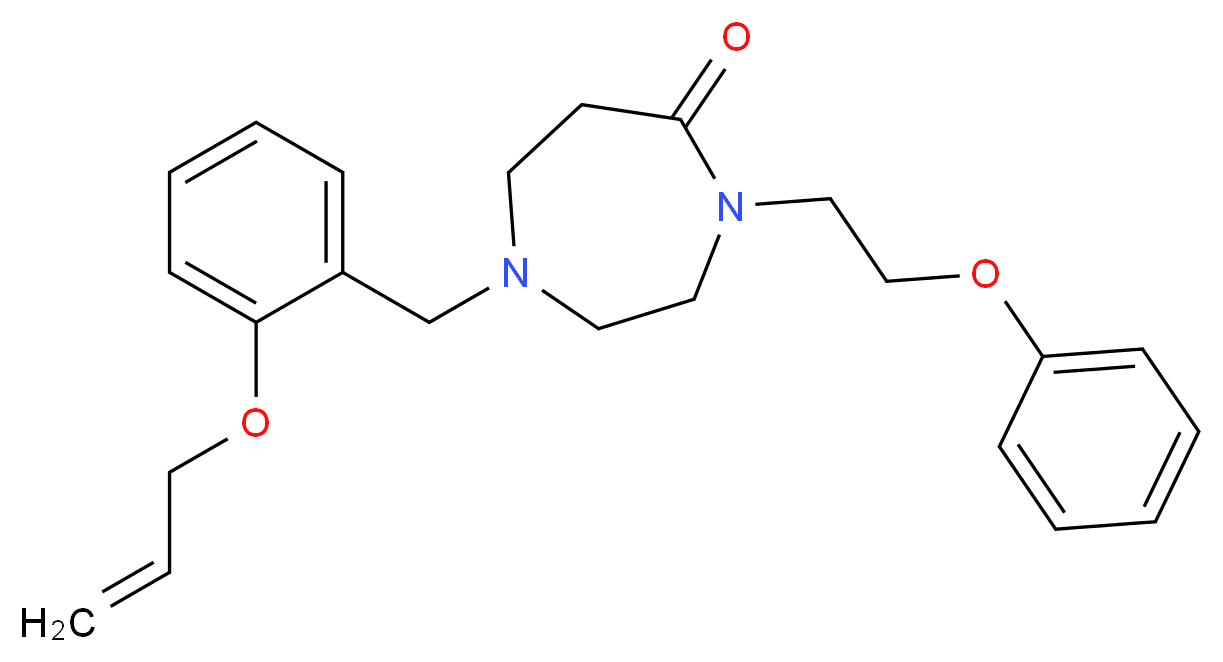 1-[2-(allyloxy)benzyl]-4-(2-phenoxyethyl)-1,4-diazepan-5-one_Molecular_structure_CAS_)