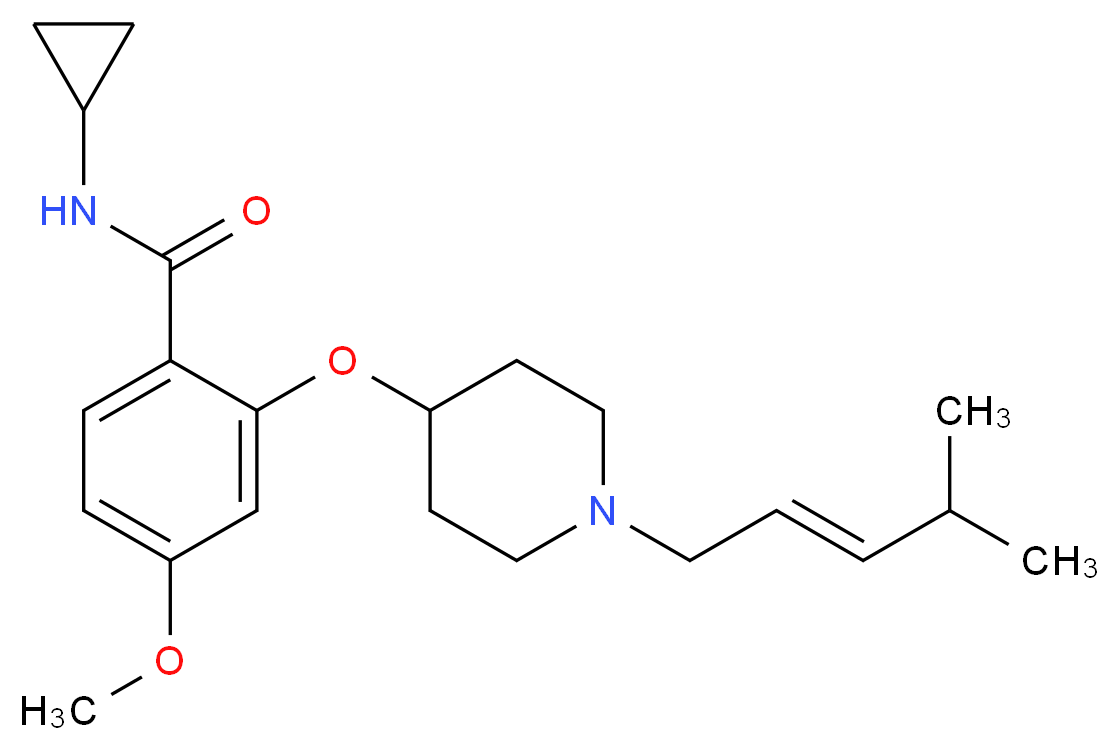 N-cyclopropyl-4-methoxy-2-({1-[(2E)-4-methyl-2-penten-1-yl]-4-piperidinyl}oxy)benzamide_Molecular_structure_CAS_)