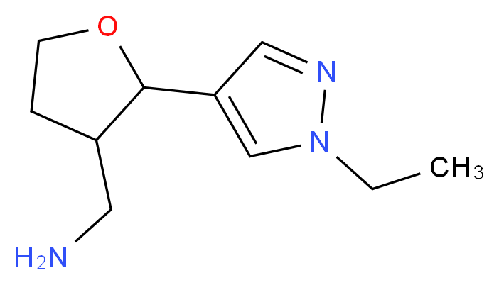 [2-(1-ethyl-1H-pyrazol-4-yl)oxolan-3-yl]methanamine_Molecular_structure_CAS_)