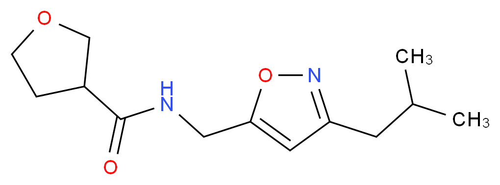 N-[(3-isobutylisoxazol-5-yl)methyl]tetrahydrofuran-3-carboxamide_Molecular_structure_CAS_)