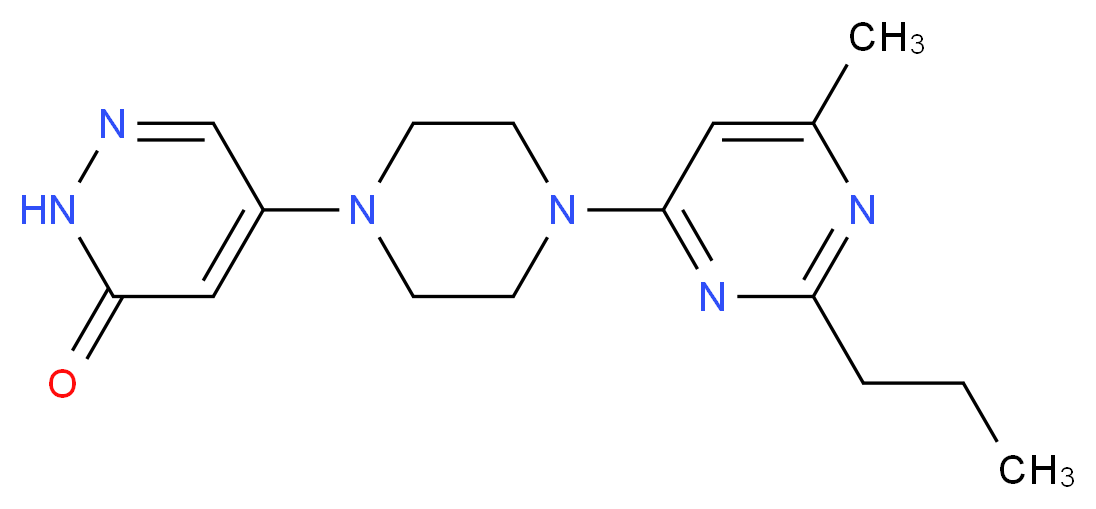 5-[4-(6-methyl-2-propylpyrimidin-4-yl)piperazin-1-yl]pyridazin-3(2H)-one_Molecular_structure_CAS_)
