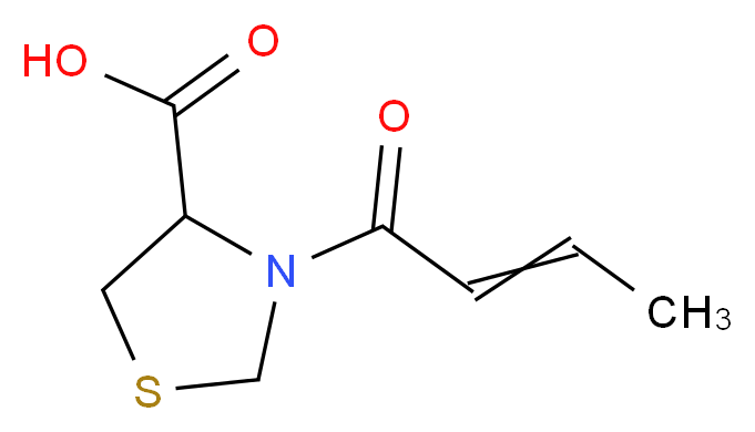 3-(but-2-enoyl)-1,3-thiazolidine-4-carboxylic acid_Molecular_structure_CAS_)