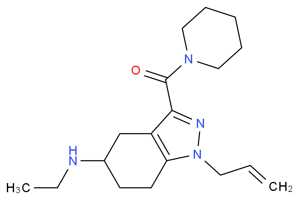 1-allyl-N-ethyl-3-(1-piperidinylcarbonyl)-4,5,6,7-tetrahydro-1H-indazol-5-amine_Molecular_structure_CAS_)
