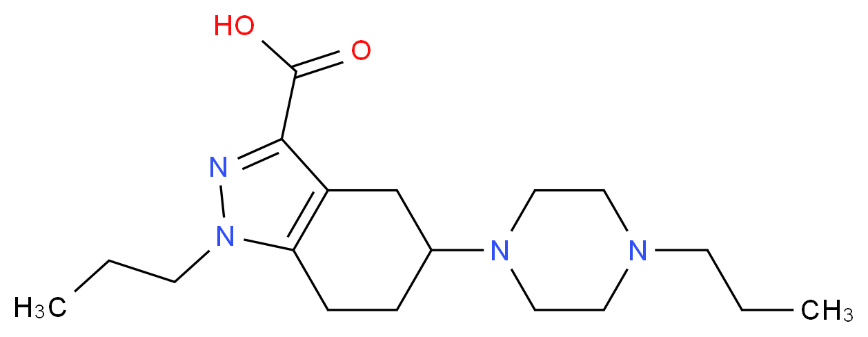 1-propyl-5-(4-propylpiperazin-1-yl)-4,5,6,7-tetrahydro-1H-indazole-3-carboxylic acid_Molecular_structure_CAS_)