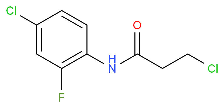 3-Chloro-N-(4-chloro-2-fluorophenyl)propanamide_Molecular_structure_CAS_545385-13-5)