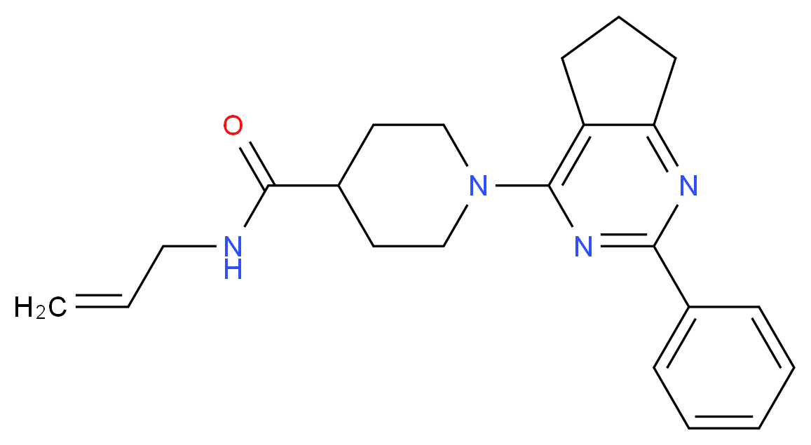 N-allyl-1-(2-phenyl-6,7-dihydro-5H-cyclopenta[d]pyrimidin-4-yl)-4-piperidinecarboxamide_Molecular_structure_CAS_)