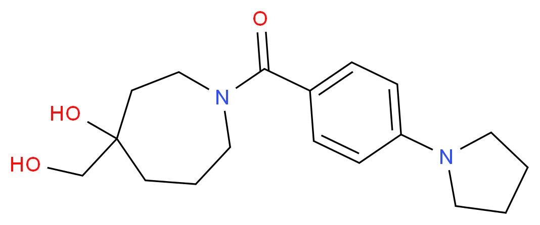 4-(hydroxymethyl)-1-[4-(1-pyrrolidinyl)benzoyl]-4-azepanol_Molecular_structure_CAS_)