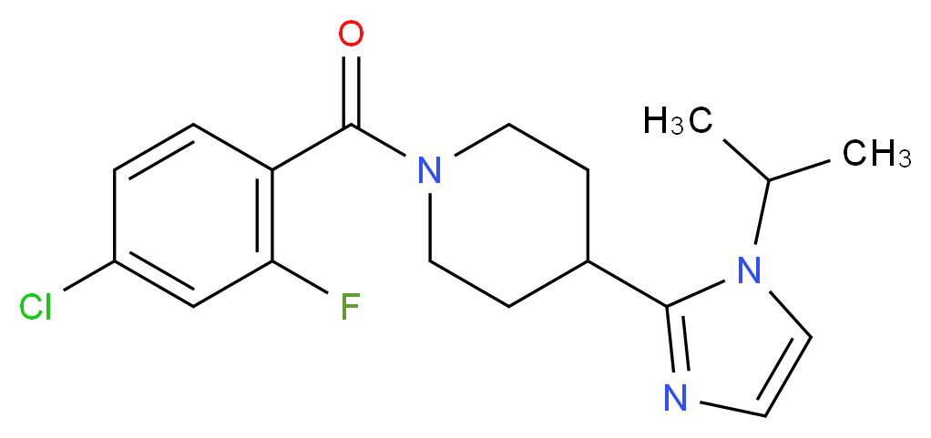 1-(4-chloro-2-fluorobenzoyl)-4-(1-isopropyl-1H-imidazol-2-yl)piperidine_Molecular_structure_CAS_)