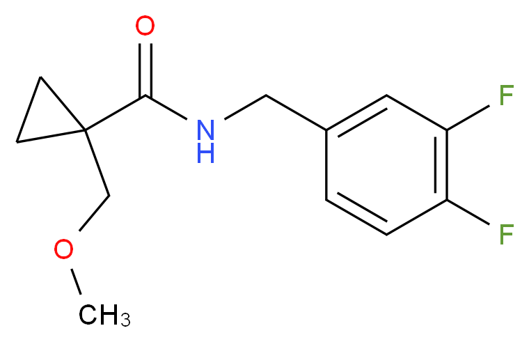 N-(3,4-difluorobenzyl)-1-(methoxymethyl)cyclopropanecarboxamide_Molecular_structure_CAS_)