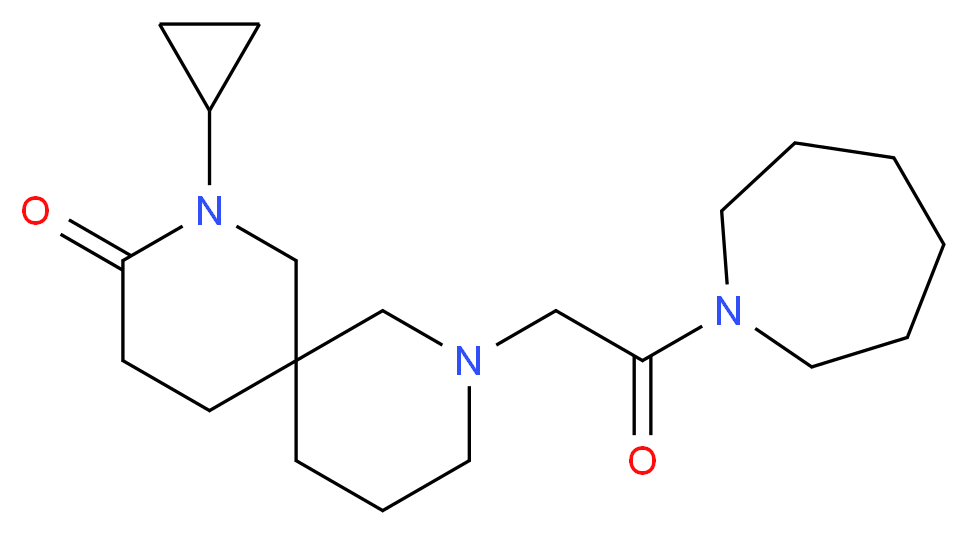 8-(2-azepan-1-yl-2-oxoethyl)-2-cyclopropyl-2,8-diazaspiro[5.5]undecan-3-one_Molecular_structure_CAS_)