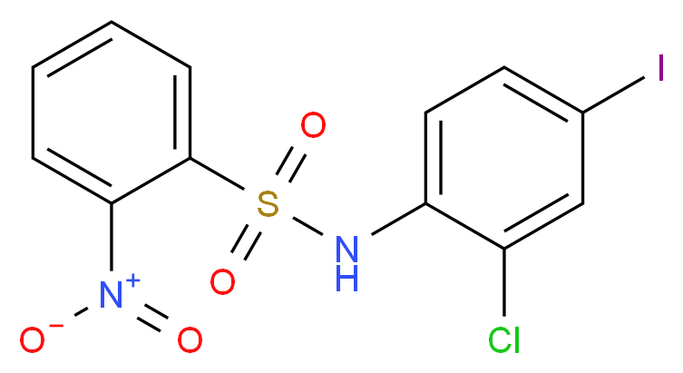 N-(2-Chloro-4-iodophenyl)-2-nitrobenzenesulfonamide_Molecular_structure_CAS_)