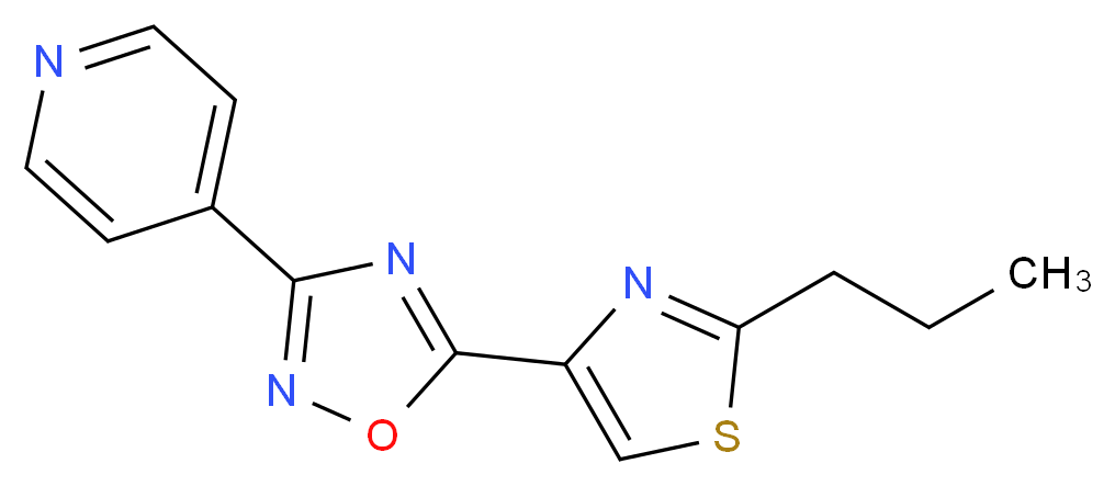4-[5-(2-propyl-1,3-thiazol-4-yl)-1,2,4-oxadiazol-3-yl]pyridine_Molecular_structure_CAS_)