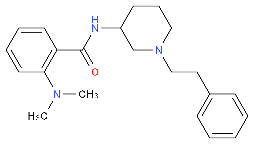 2-(dimethylamino)-N-[1-(2-phenylethyl)-3-piperidinyl]benzamide_Molecular_structure_CAS_)
