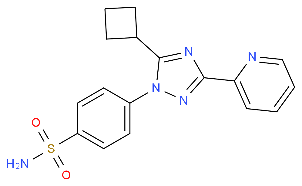 4-(5-cyclobutyl-3-pyridin-2-yl-1H-1,2,4-triazol-1-yl)benzenesulfonamide_Molecular_structure_CAS_)