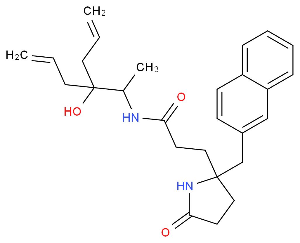 N-(2-allyl-2-hydroxy-1-methyl-4-penten-1-yl)-3-[2-(2-naphthylmethyl)-5-oxo-2-pyrrolidinyl]propanamide_Molecular_structure_CAS_)