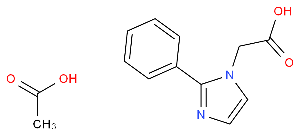 (2-Phenyl-1H-imidazol-1-yl)acetic acid acetate_Molecular_structure_CAS_)