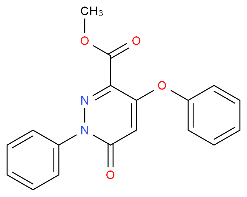 Methyl 6-oxo-4-phenoxy-1-phenyl-1,6-dihydro-3-pyridazinecarboxylate_Molecular_structure_CAS_)