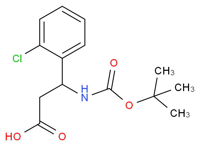 Boc-3-amino-3-(2-chlorophenyl)-propionic acid_Molecular_structure_CAS_284493-66-9)