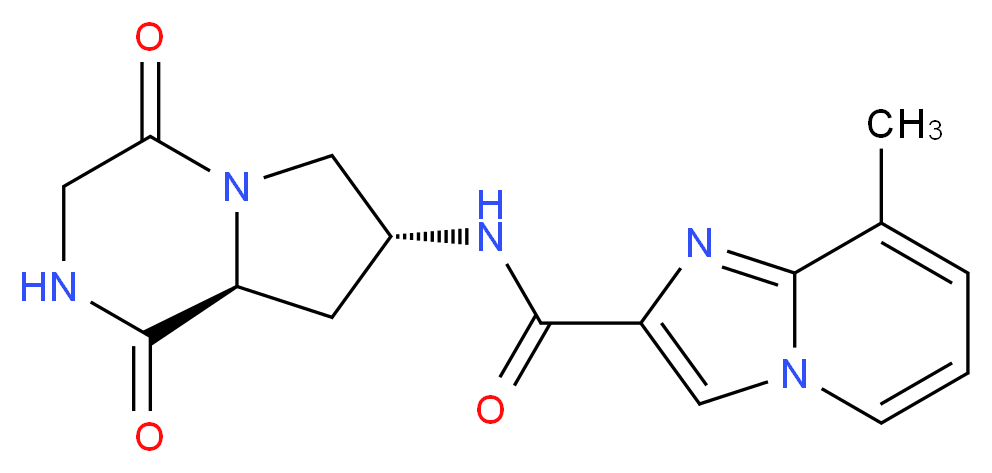 N-[(7R,8aS)-1,4-dioxooctahydropyrrolo[1,2-a]pyrazin-7-yl]-8-methylimidazo[1,2-a]pyridine-2-carboxamide_Molecular_structure_CAS_)