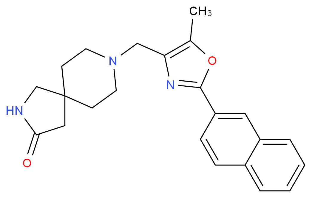 8-{[5-methyl-2-(2-naphthyl)-1,3-oxazol-4-yl]methyl}-2,8-diazaspiro[4.5]decan-3-one_Molecular_structure_CAS_)