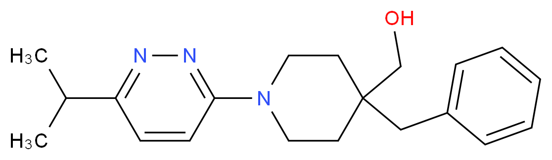 [4-benzyl-1-(6-isopropylpyridazin-3-yl)piperidin-4-yl]methanol_Molecular_structure_CAS_)