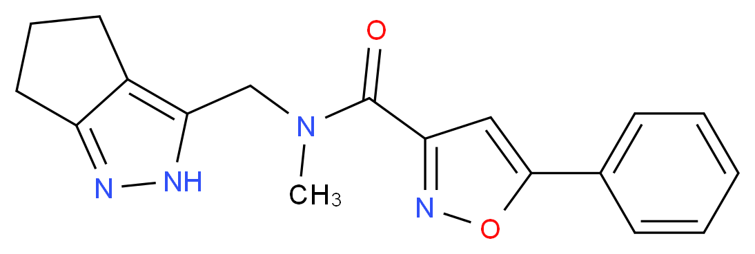 N-methyl-5-phenyl-N-(2,4,5,6-tetrahydrocyclopenta[c]pyrazol-3-ylmethyl)isoxazole-3-carboxamide_Molecular_structure_CAS_)