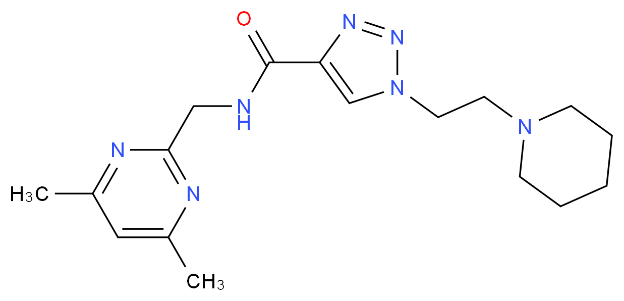 N-[(4,6-dimethyl-2-pyrimidinyl)methyl]-1-[2-(1-piperidinyl)ethyl]-1H-1,2,3-triazole-4-carboxamide_Molecular_structure_CAS_)