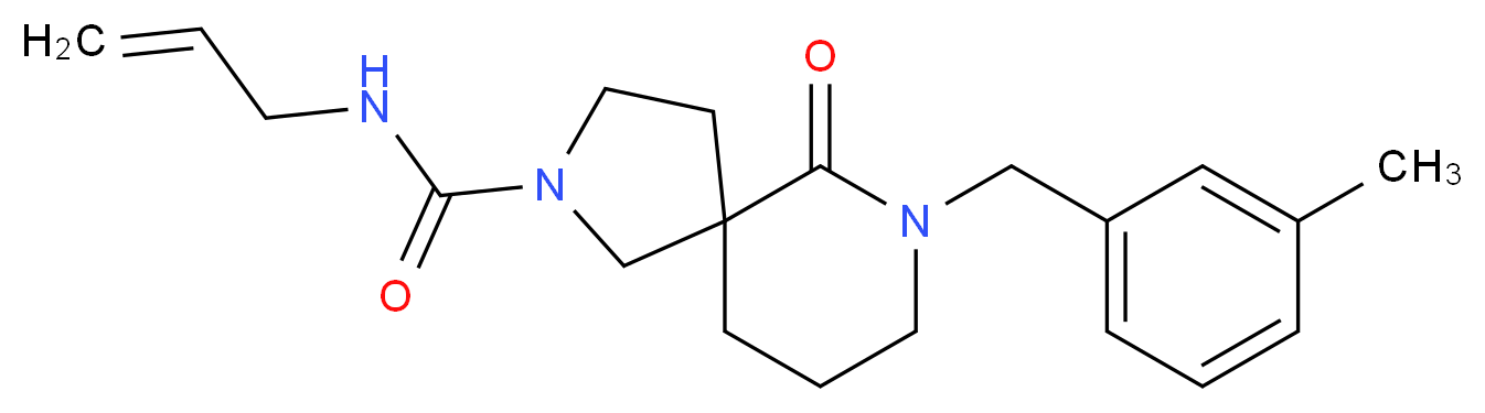 N-allyl-7-(3-methylbenzyl)-6-oxo-2,7-diazaspiro[4.5]decane-2-carboxamide_Molecular_structure_CAS_)