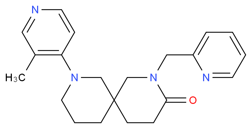 8-(3-methyl-4-pyridinyl)-2-(2-pyridinylmethyl)-2,8-diazaspiro[5.5]undecan-3-one_Molecular_structure_CAS_)