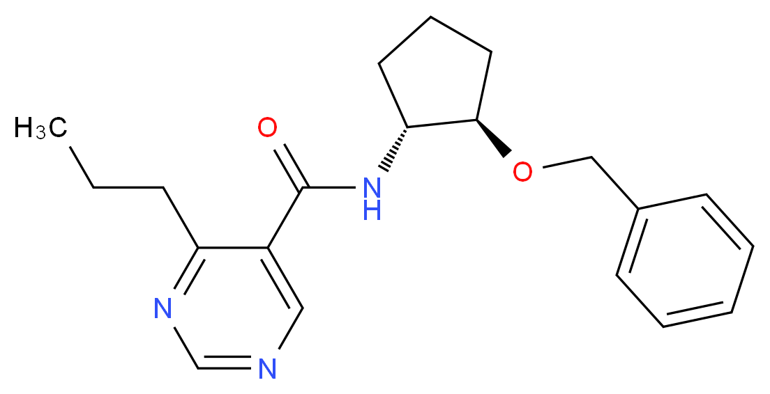 N-[(1R,2R)-2-(benzyloxy)cyclopentyl]-4-propylpyrimidine-5-carboxamide_Molecular_structure_CAS_)