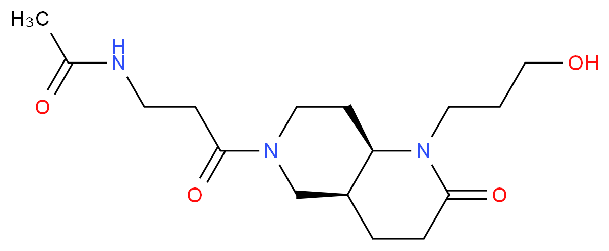 N-{3-[(4aS*,8aR*)-1-(3-hydroxypropyl)-2-oxooctahydro-1,6-naphthyridin-6(2H)-yl]-3-oxopropyl}acetamide_Molecular_structure_CAS_)