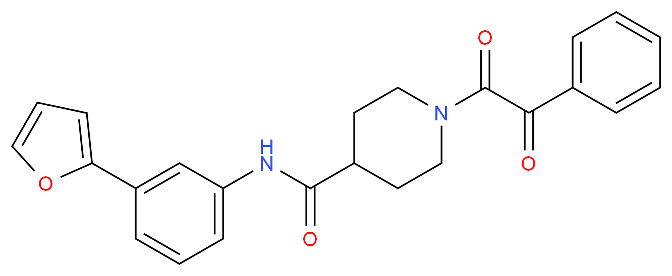 N-[3-(2-furyl)phenyl]-1-[oxo(phenyl)acetyl]-4-piperidinecarboxamide_Molecular_structure_CAS_)