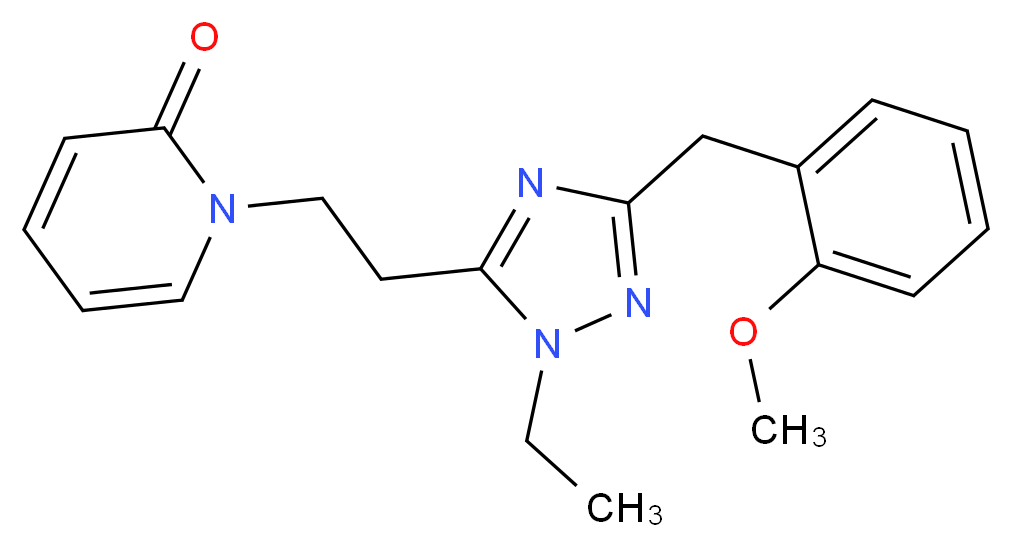 1-{2-[1-ethyl-3-(2-methoxybenzyl)-1H-1,2,4-triazol-5-yl]ethyl}pyridin-2(1H)-one_Molecular_structure_CAS_)