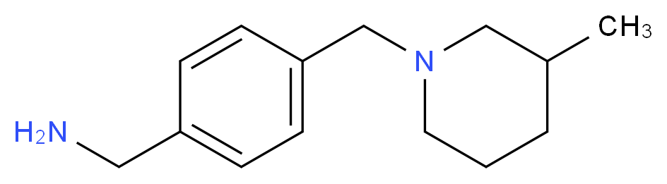 1-{4-[(3-methylpiperidin-1-yl)methyl]phenyl}methanamine_Molecular_structure_CAS_)