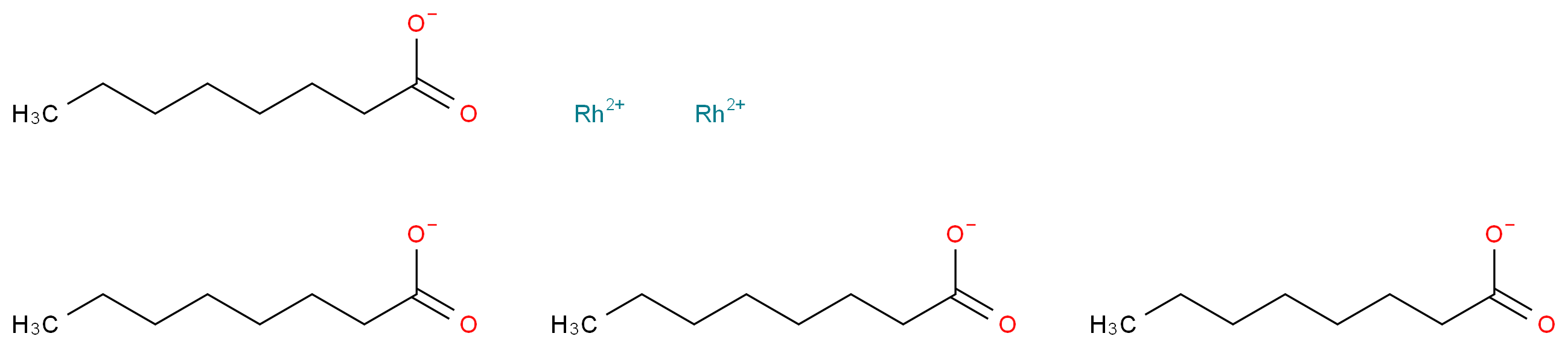 Rhodium(II) octanoate dimer_Molecular_structure_CAS_73482-96-9)